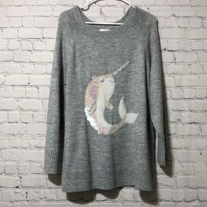 LC Lauren Conrad sweater dolphin sequin